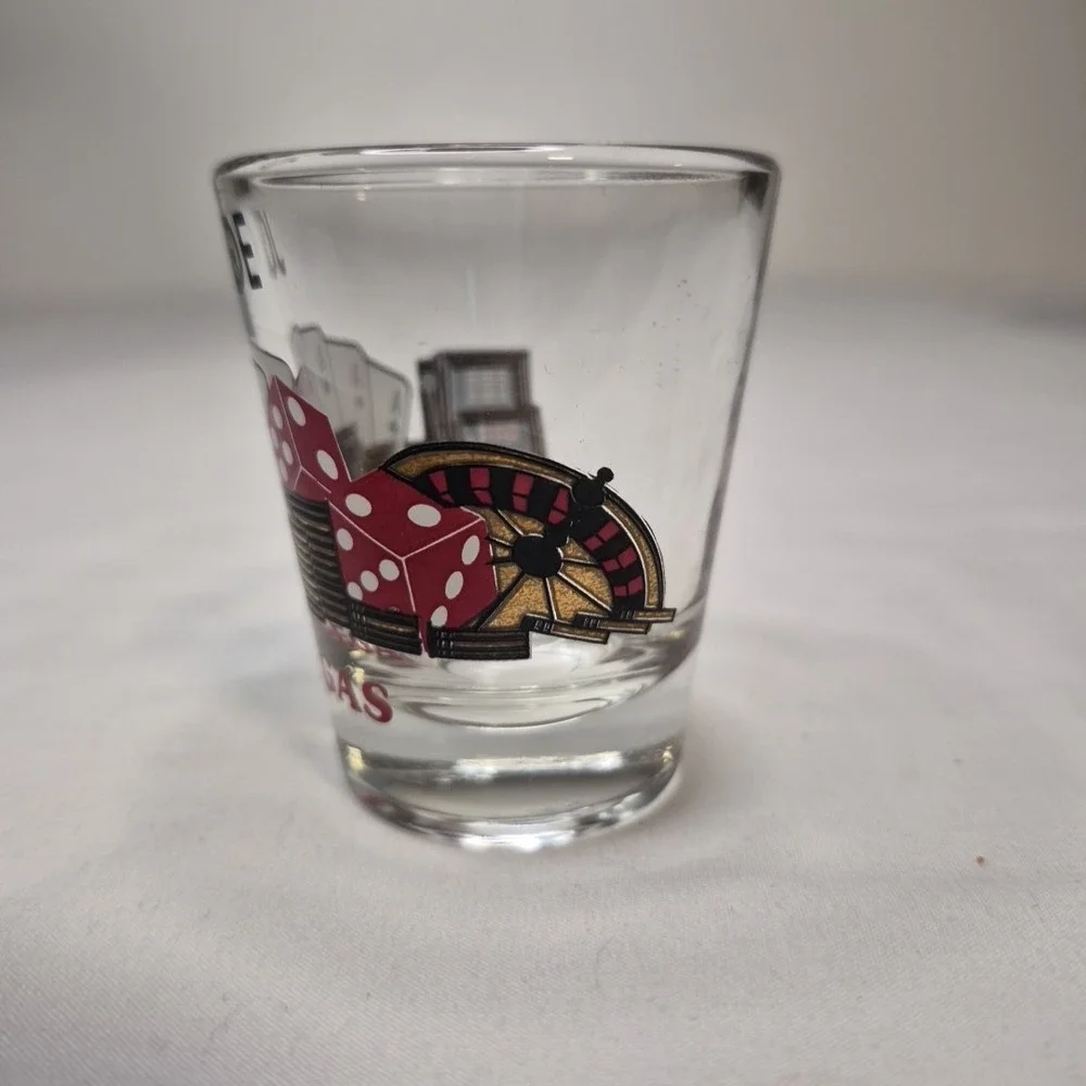 Las Vegas Souvenir Shot‎ Glass Personalized Joe Casino Playing Cards